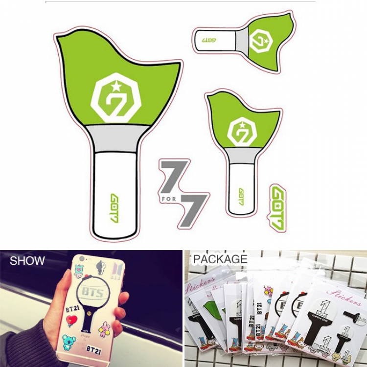 GOT7 Mobile phone sticker Cartoon sticker OPP bag price for 20 pcs
