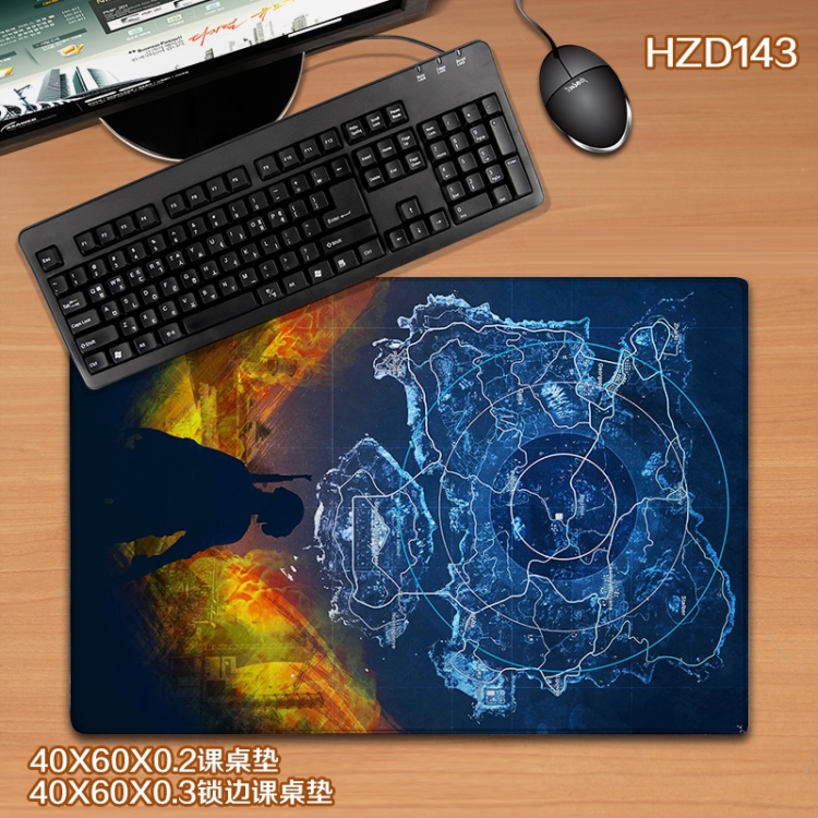 Playerunknowns Batt Locking rubber Desk mat Mouse pad 40X60X0.3CM HZD143