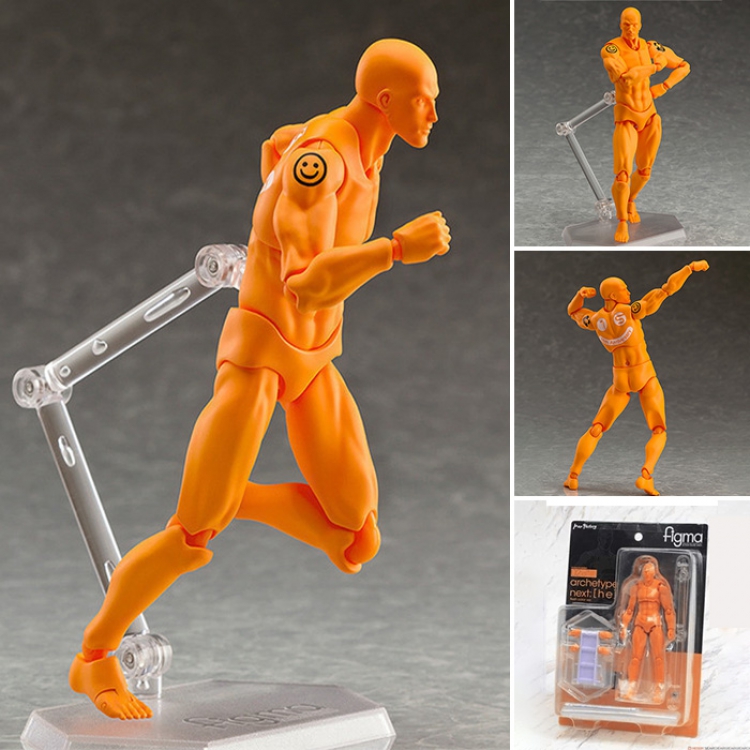 Figma complexion plain 2.0 male Youth Edition Orange colour Movable Boxed Figure Decoration 15CM a box of 50