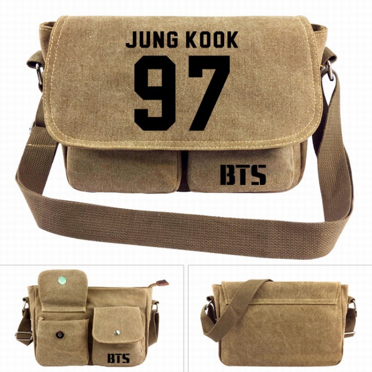 BTS JUNG KOOK Canvas Shoulder Satchel Bag Handbag