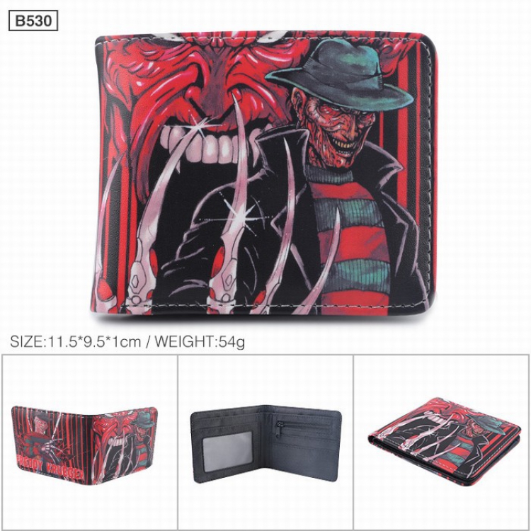 Les griffes de la nuit Twill Fold Short paragraph Wallet Purse style B