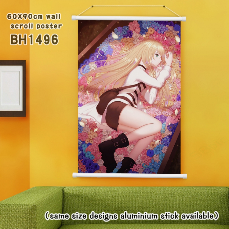 Angels of Death White Plastic rod Cloth painting Wall Scroll 60X90CM BH1496