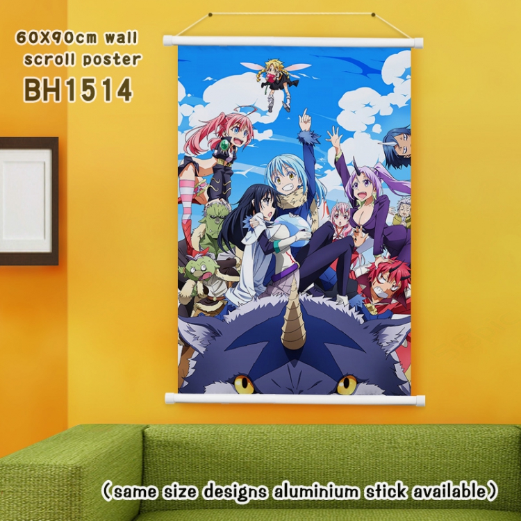 Slem White Plastic rod Cloth painting Wall Scroll 60X90CM BH1514