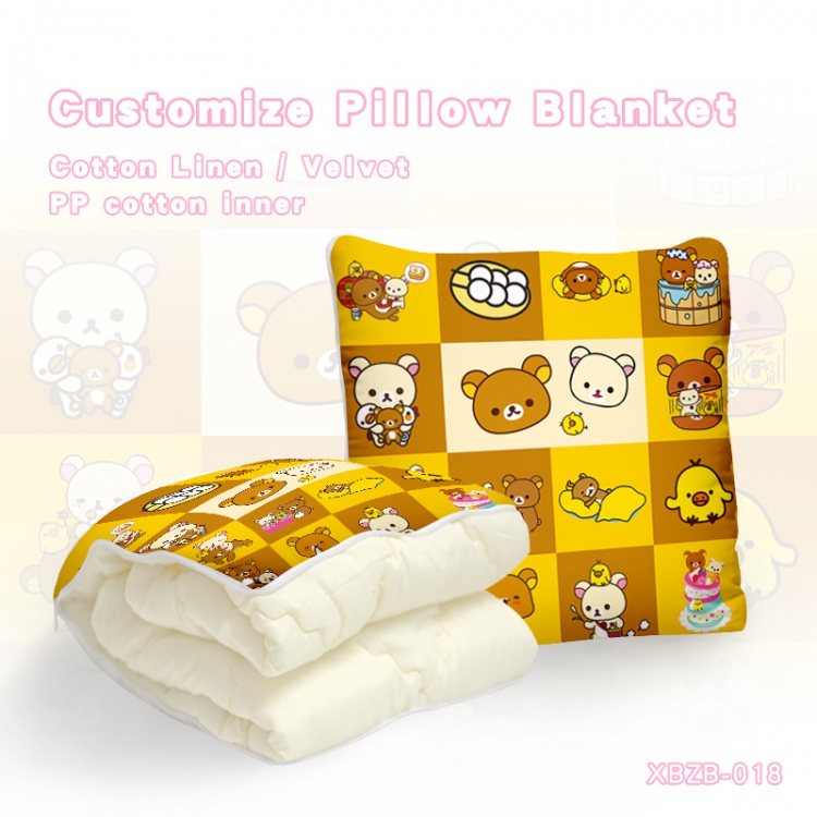 Rilakkuma（40X40CM) Dual-use folding plush pillow (120X140CM) XBZB-020