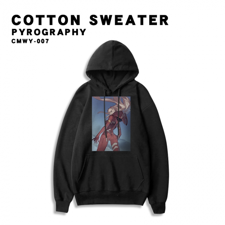 DARLING in the FRANX Black single-sided printed cotton hooded sweater S M L XL XXL XXXL Order 2 days in advance CMWY-007