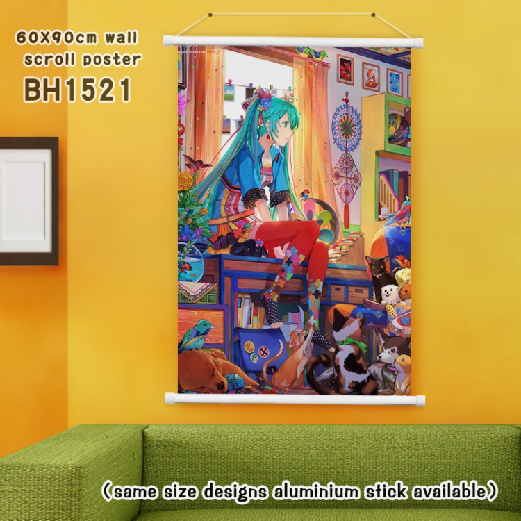 Hatsune VOCALOID White plastic rod painting Wall Scroll 60X90CM BH1521