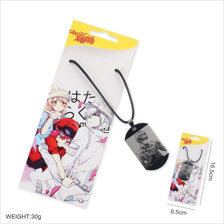 Working cell Stainless steel medal Black sling necklace price for 5 pcs Style C