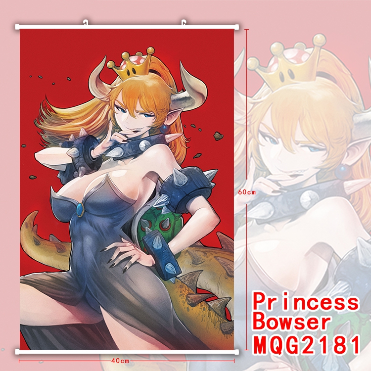 Princess Bowser White plastic pole cloth painting Wall Scroll 40X60CM MQG2181