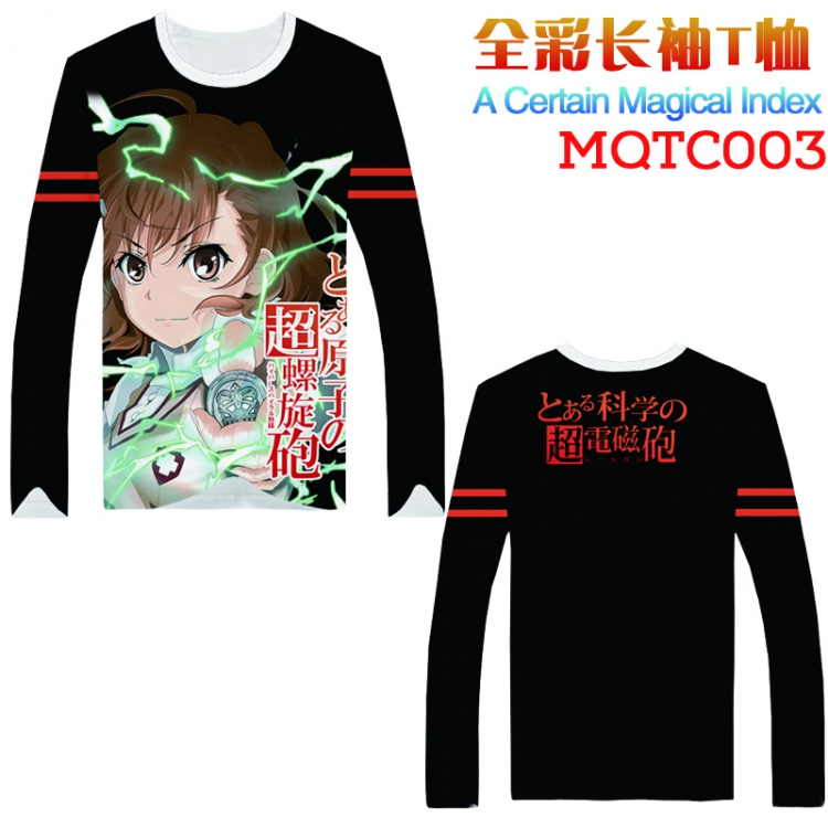 A Certain Magical Index Full color long sleeve t-shirt M L XL XXL XXXL MQTC003