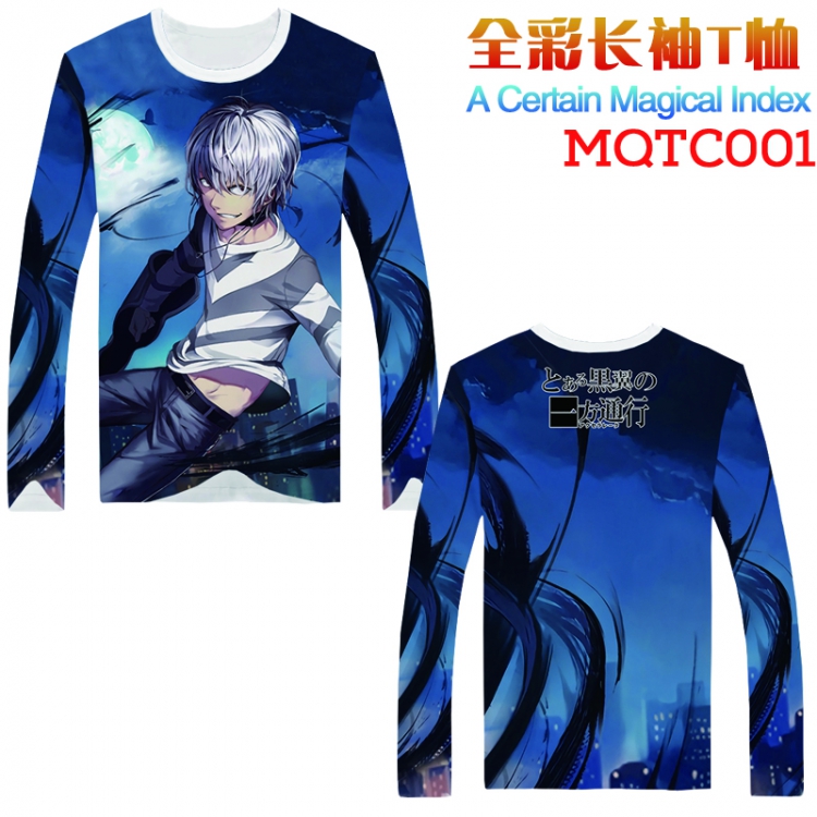 A Certain Magical Index Full color long sleeve t-shirt M L XL XXL XXXL MQTC001
