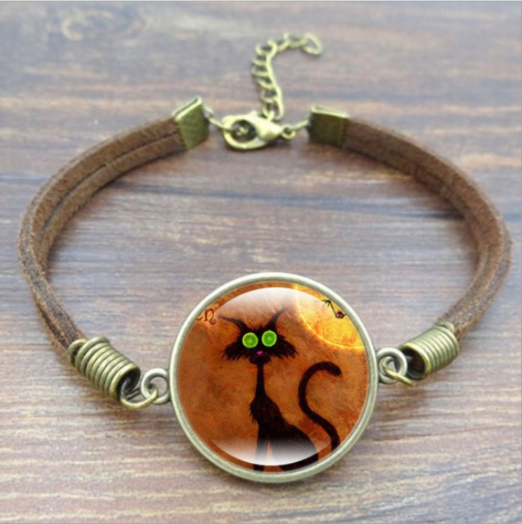 Halloween Brown rope alloy bracelet Pendant2CM 15G price for 2 pcs Style B