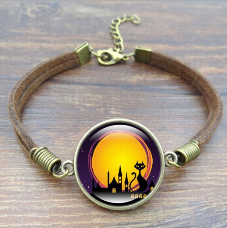 Halloween Brown rope alloy bracelet Pendant2CM 15G price for 2 pcs Style F