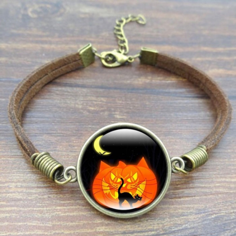 Halloween Brown rope alloy bracelet Pendant2CM 15G price for 2 pcs Style D