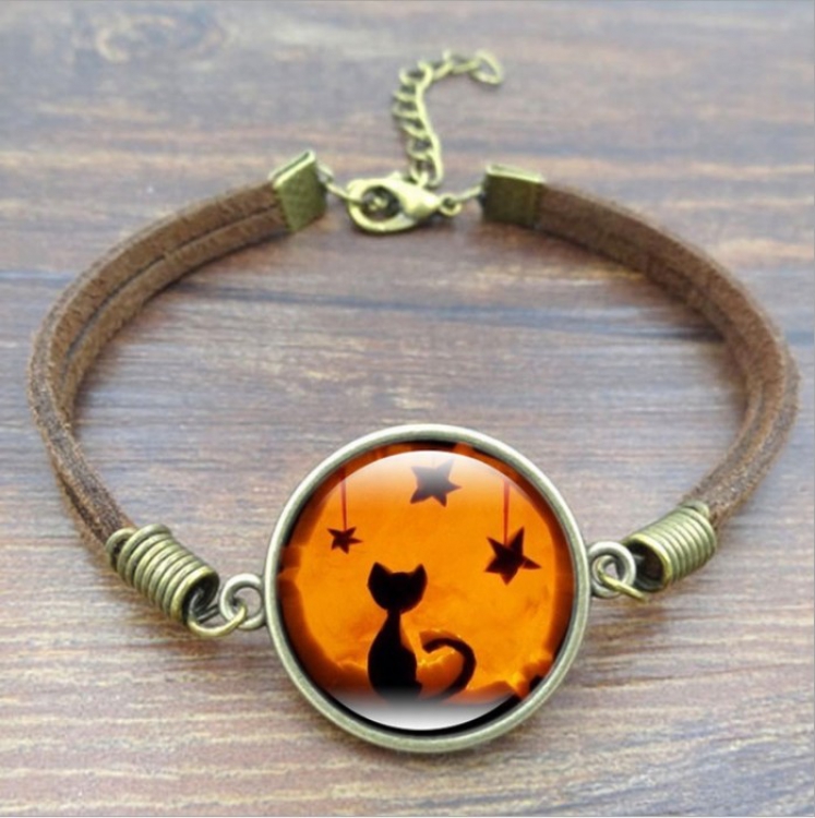 Halloween Brown rope alloy bracelet Pendant2CM 15G price for 2 pcs Style K