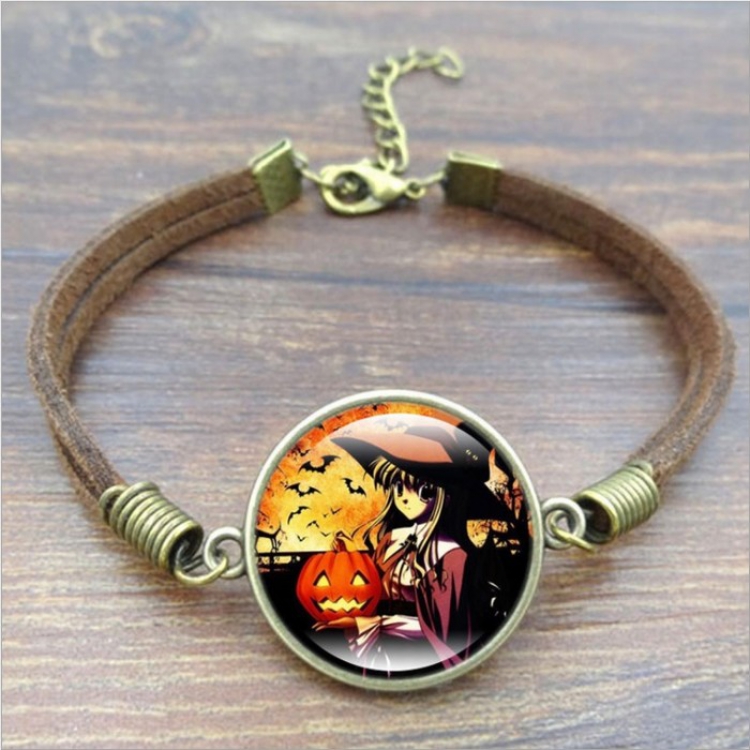 Halloween Brown rope alloy bracelet Pendant2CM 15G price for 2 pcs Style H