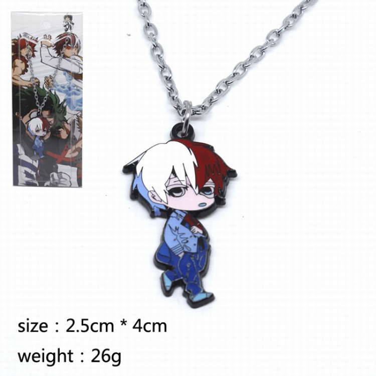 My Hero Academia Todoroki Shoto alloy Necklace 2.5X4CM 26G