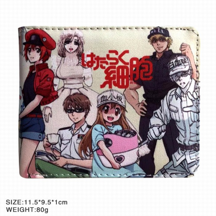 Working cell Twill two-fold short wallet purse 11.5X9.5X1CM 80G