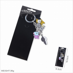BTS BT21 a set of 4 Keychain p...