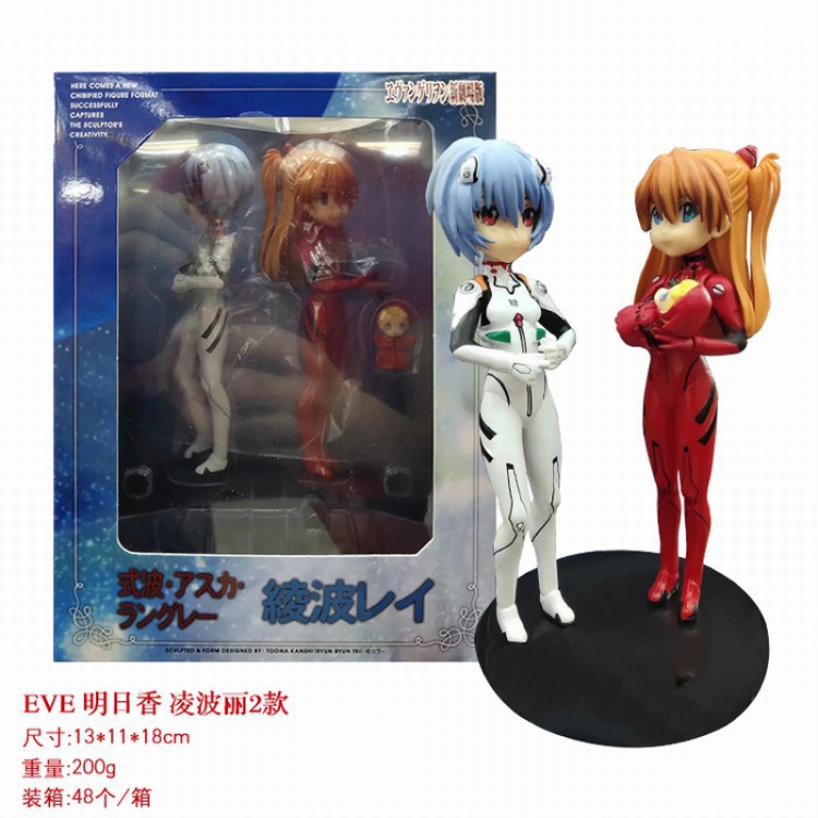 EVA Asuka Langley Soryu Ayanami Rei a set of 2 models Boxed Figure Decoration 13X11X18CM price for 2 pcs