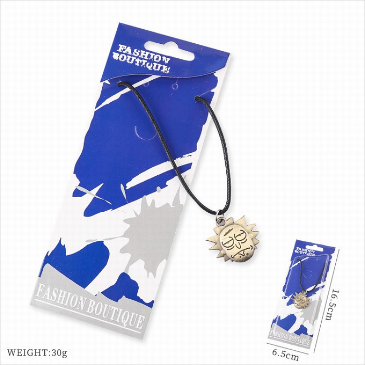 Rick and Morty Stainless steel black sling necklace price for 5 pcs