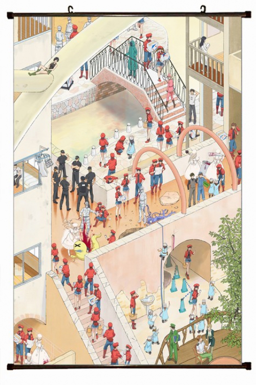 Working cell Plastic pole cloth painting Wall Scroll 60X90CM preorder 3 days G3-1 NO FILLING