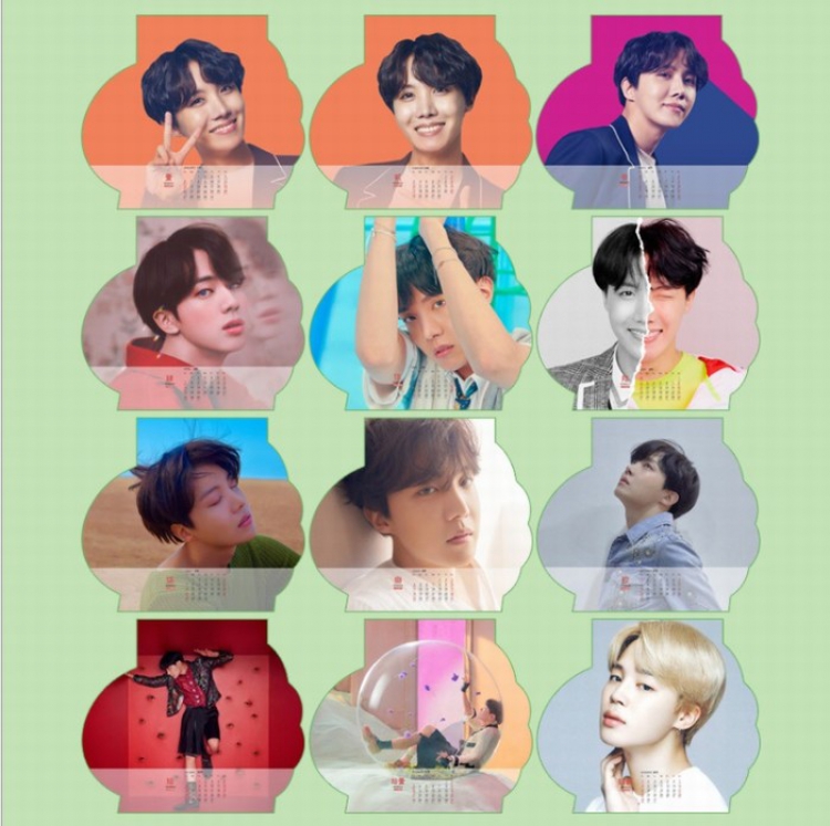 BTS XTL032 Desktop desk calendar 2019 calendar 12.5X14.5CM price for 5 sets