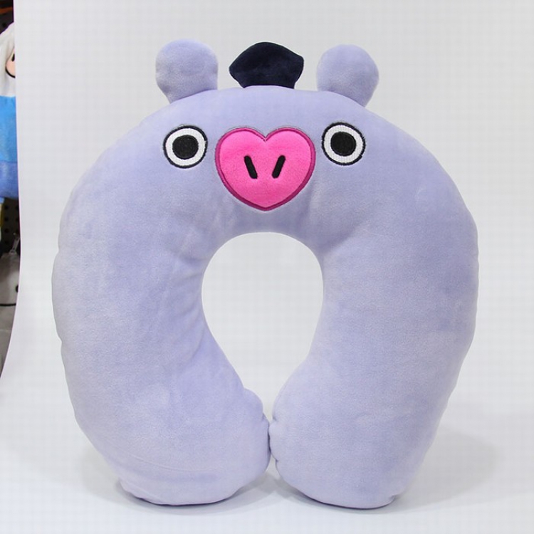 BTS BT21 U-shaped car neck pillow cushion plush toy cartoon 33X33CM 250G style E