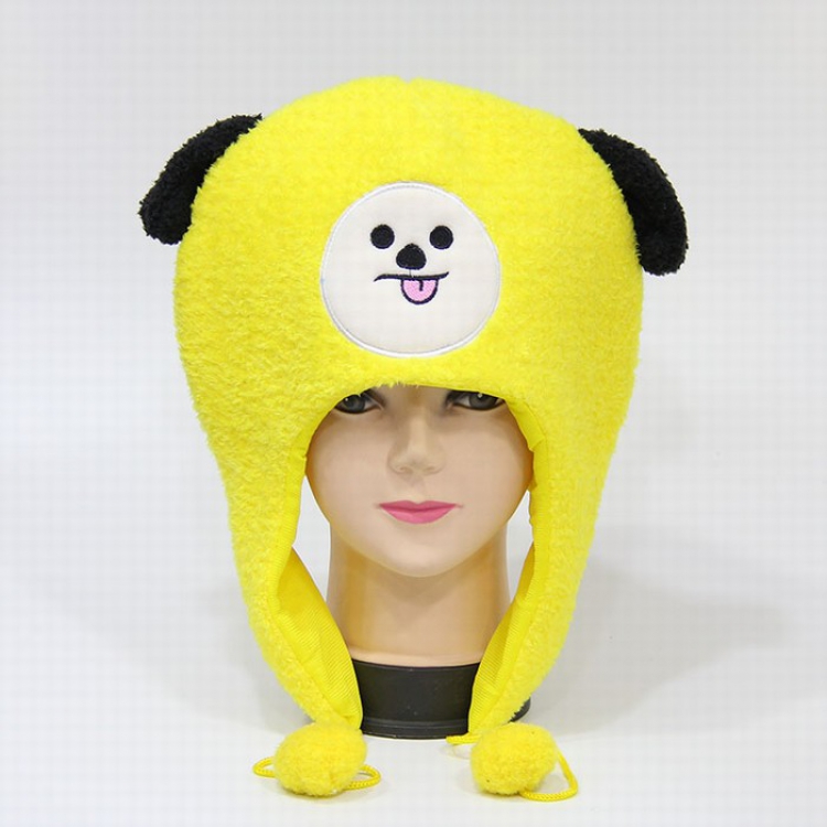BTS BT21 COSPLAY Plush warm hat 33X22CM style F