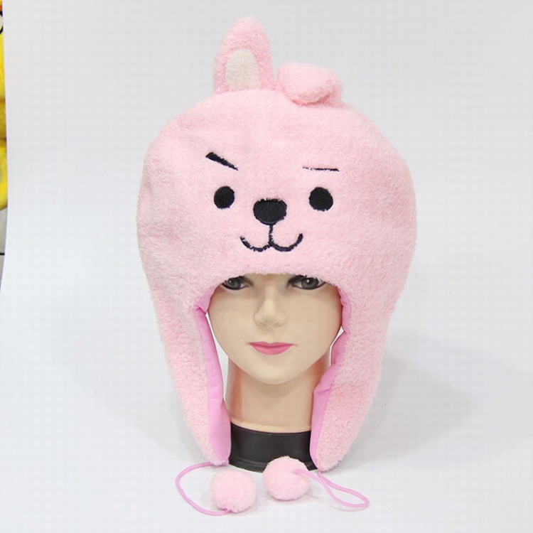 BTS BT21 COSPLAY Plush warm hat 33X22CM style G
