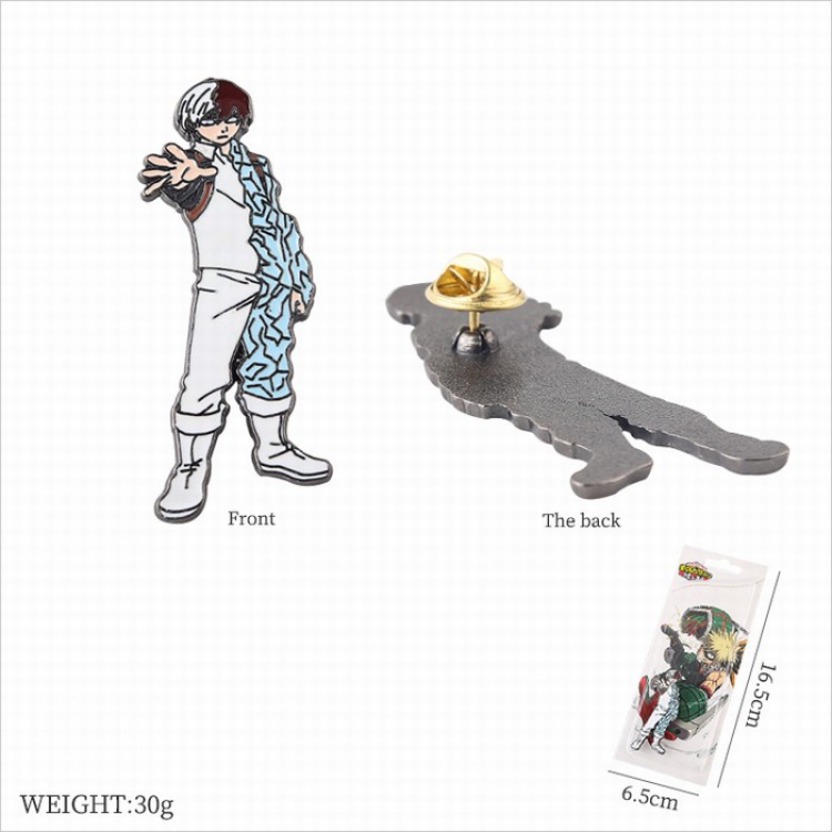 My Hero Academia Todoroki Shoto Badge collar pin brooch 30G