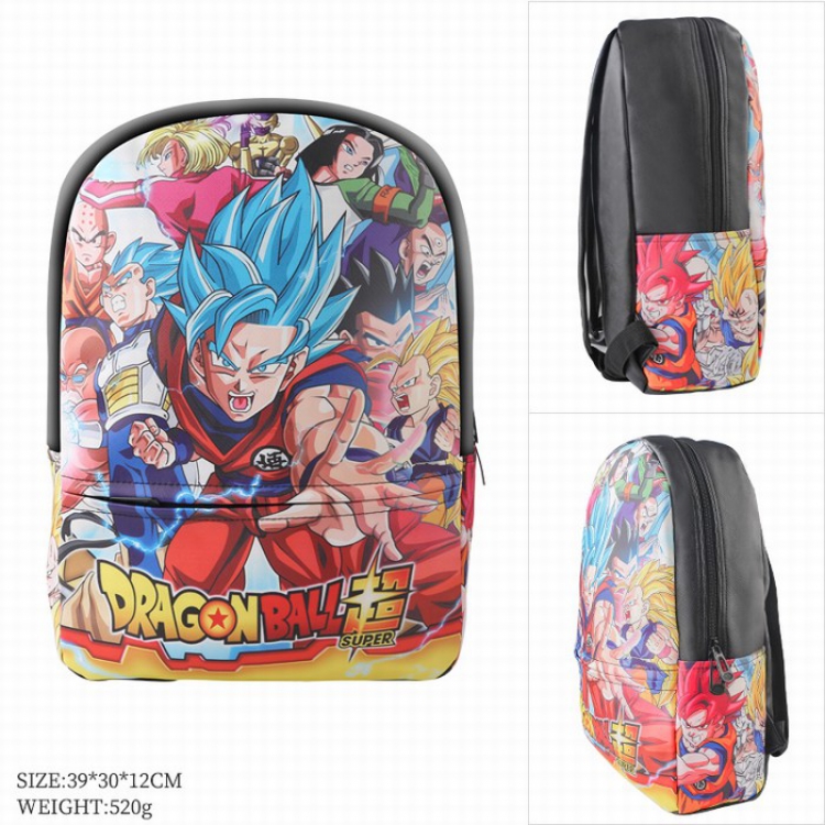 DRAGON BALL Full color leather Fashion backpack bag Satchel 39X20X12CM Style A