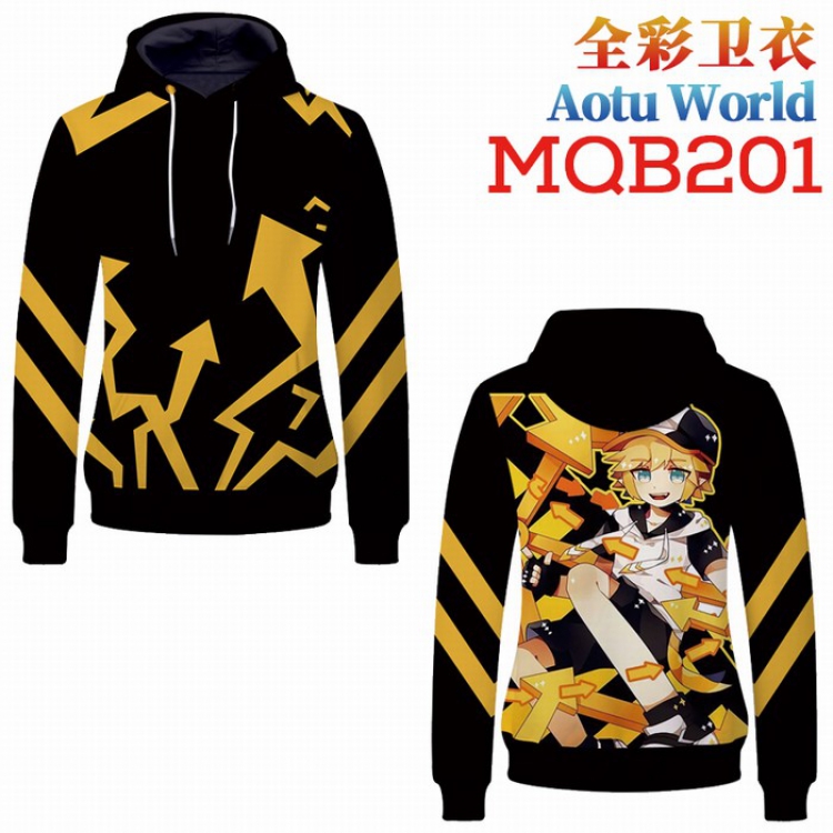 AOTU Full Color Long sleeve Patch pocket Sweatshirt Hoodie 9 sizes from XXS to XXXXL MQB201