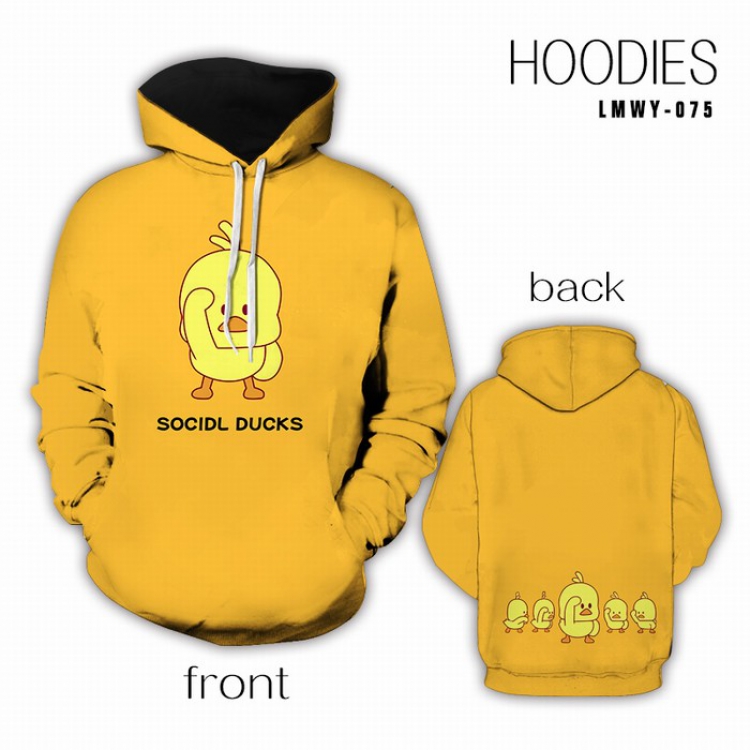 Little yellow duck Full Color Long sleeve Sweatshirt Hoodie preorder  2 days S M L XL XXL XXXL LMWY075