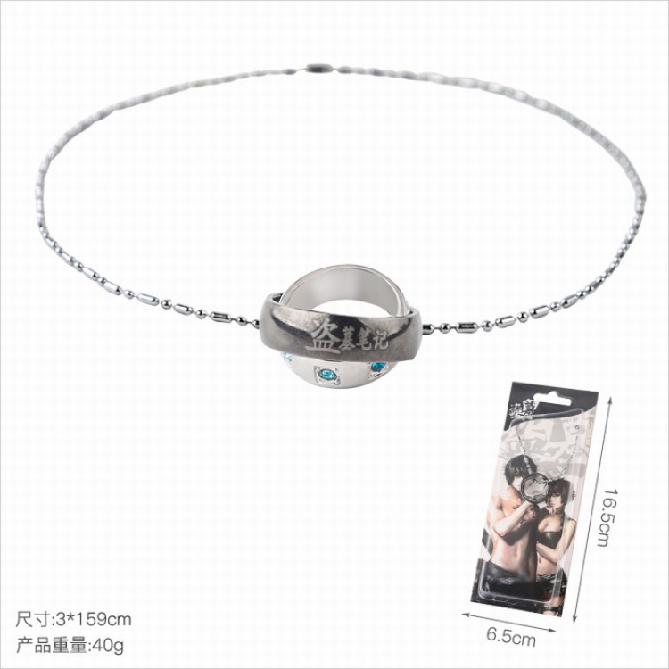 The Graver Robbers Chronicles Ring interlocking Necklace pendant price for 5 pcs 3X159CM 40G