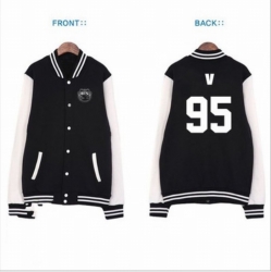 BTS V Button printed long slee...