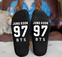 BTS Black printed Mid tube soc...