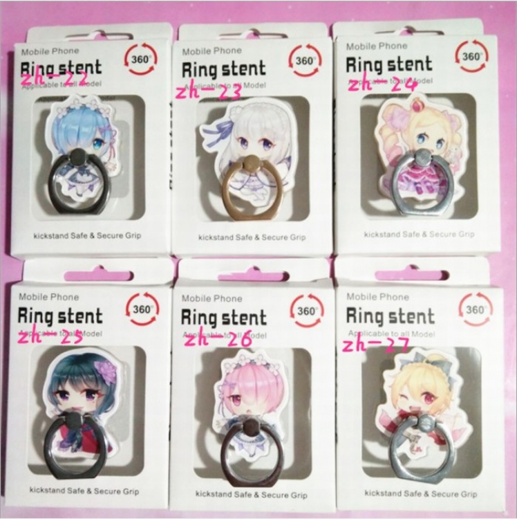 Re:Zero kara Hajimeru Isekai Seikatsu Cartoon characters Acrylic mobile phone bracket Boxed price for 10 pcs Color mixin