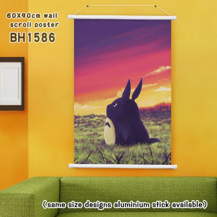 TOTORO White Plastic rod Cloth painting Wall Scroll 60X90CM BH1586
