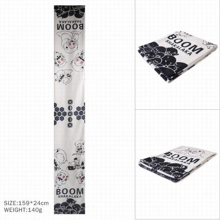 Kantai Collection Full-color crystal soft velvet warm scarf 159X24CM 140G