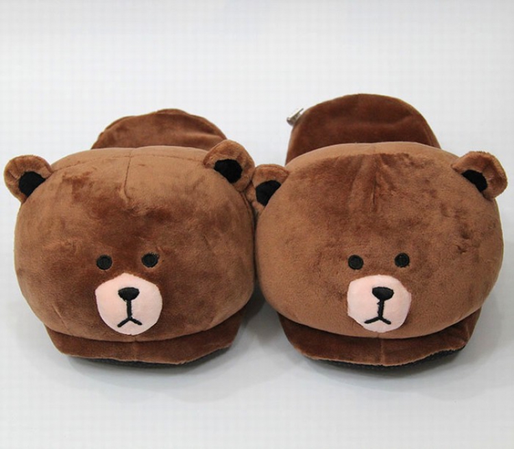 Brown bear Half-foot warm woolen shoes 28CM  0.28KG