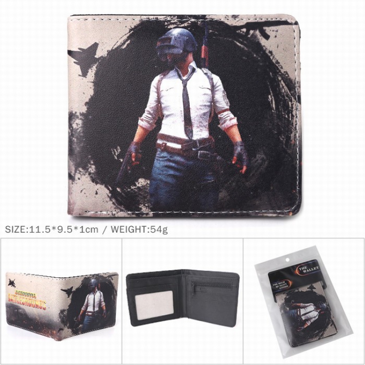 Playerunknowns Batt  Full color Twill two-fold short wallet Purse style B