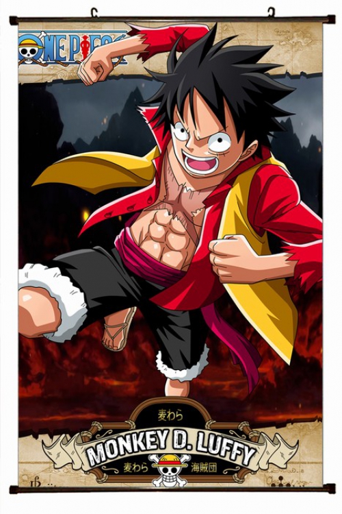 One Piece Plastic pole cloth painting Wall Scroll 60X90CM preorder 3 days H-12 NO FILLING