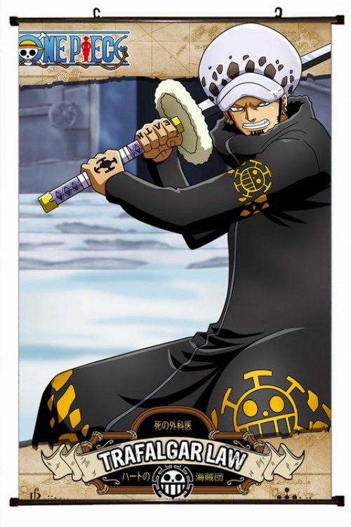 One Piece Plastic pole cloth painting Wall Scroll 60X90CM preorder 3 days H-28 NO FILLING