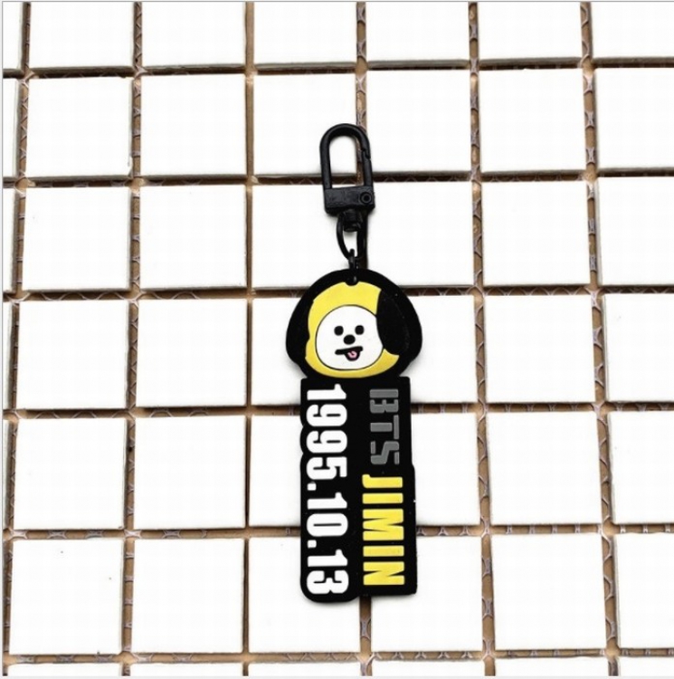 BTS zipper Pull head Book bag pendant keychain 3.5X7CM 11G price for 5 pcs Style D