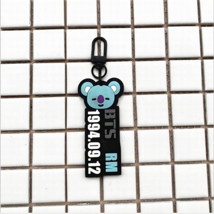 BTS zipper Pull head Book bag pendant keychain 3.5X7CM 11G price for 5 pcs Style B