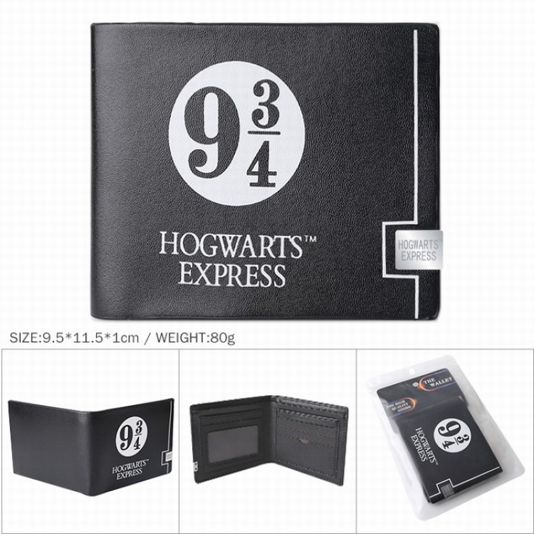 Harry Potter Leather Short Two-fold Wallet Purse 9.5X11.5X1CM Style A