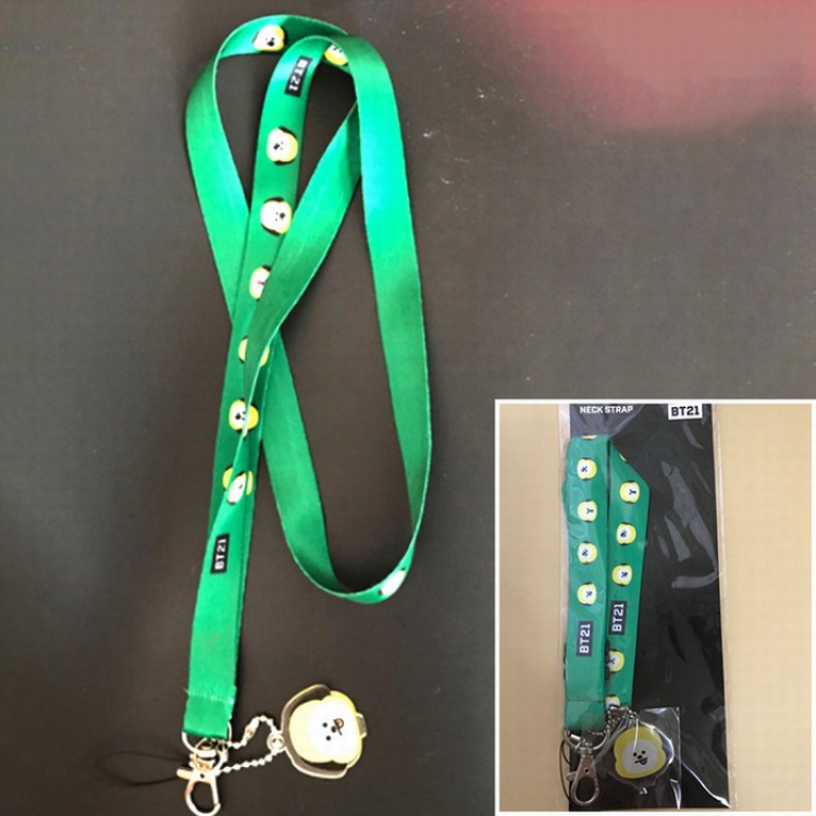 BTS BT21 Cartoon acrylic mobile phone lanyard 46CM price for 5 pcs preorder 3 days Style F