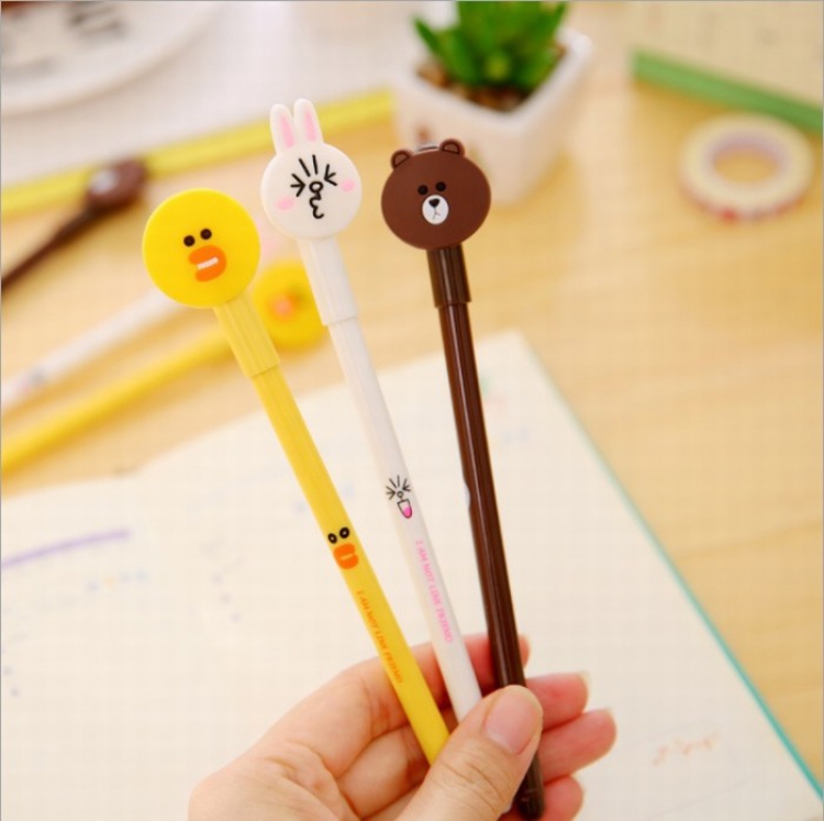 Cute cartoon creative black gel pen 0.38MM price for 50 pcs Mixed batch