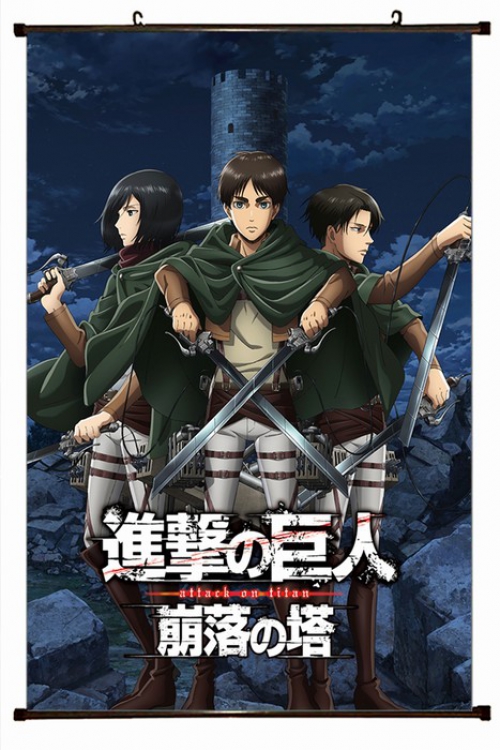 Shingeki no Kyojin Plastic pole cloth painting Wall Scroll 60X90CM preorder 3 days J12-39 NO FILLING