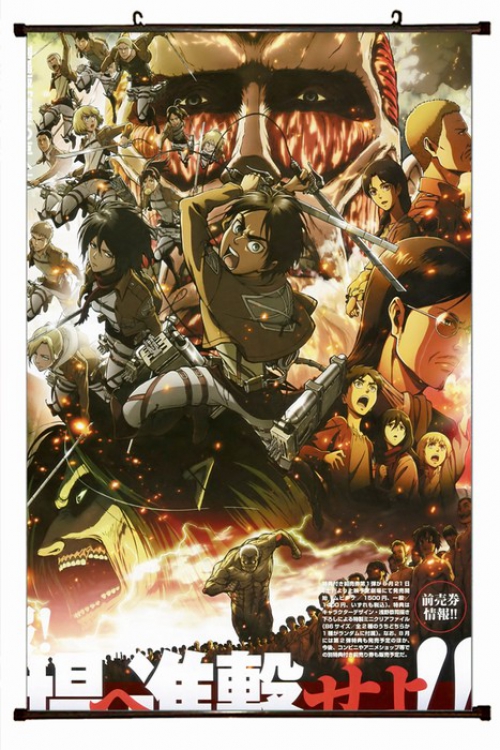 Shingeki no Kyojin Plastic pole cloth painting Wall Scroll 60X90CM preorder 3 days J12-59 NO FILLING